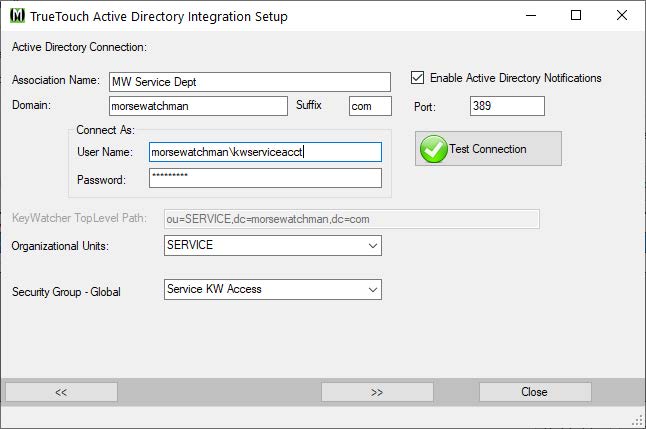 TrueTouch Active Directory Integration Setup